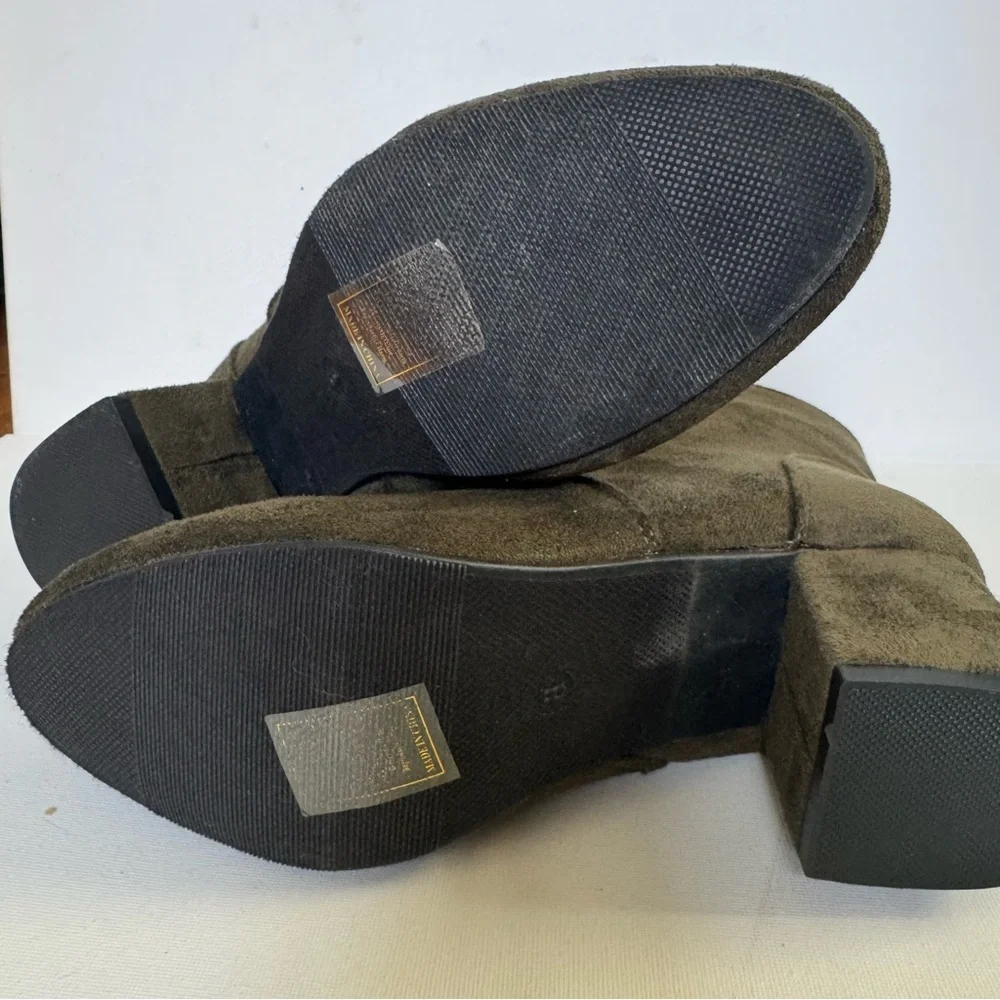 Elegant Olive Ankle Booties Size 8 - Picture 5 of 12